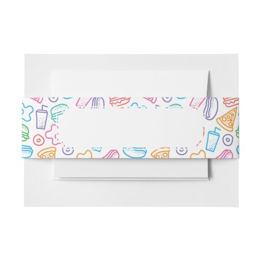 ファースト・フードパターン 招待状ベリーバンド (正面例)