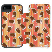 ファースト・フードパターン INCIPIO iPhoneウォレットケース (フォリオ Open)