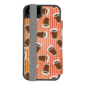 ファースト・フードパターン INCIPIO iPhoneウォレットケース (フォリオ裏面)