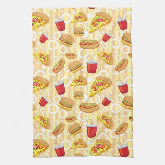 ファースト・フード キッチンタオル (縦)