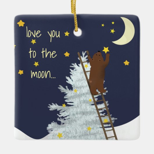 ファースト・ホリデーオーナメントパーソナライズ・ラブ・ユー セラミックオーナメント (正面)