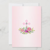 ファースト・ホリー・コミュニオンガール・フローラ・クロス 招待状 (裏面)