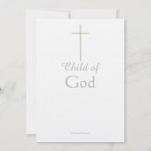 ファースト・ホリー・コミュニオンクロス・ソン招待状 招待状 (裏面)