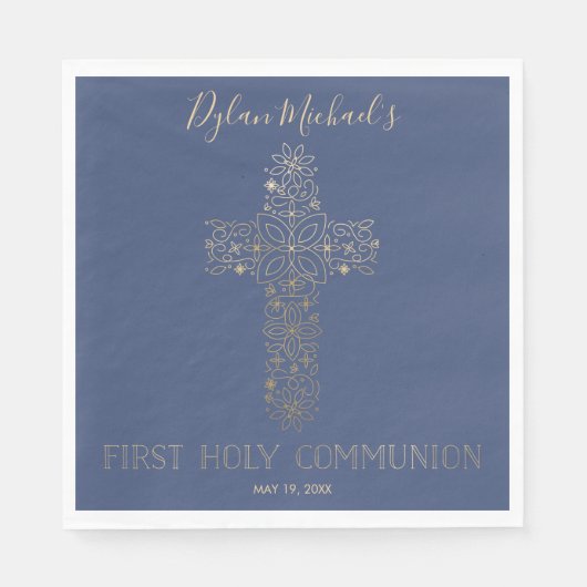 ファースト・ホリー・コミュニオンナプキン – カスタム紙グッズ スタンダードランチョンナプキン (正面)