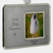 ファースト・ホリー・コミュニオンフォトオーナメント シルバープレートフレームオーナメント (右)