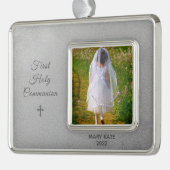 ファースト・ホリー・コミュニオンフォトオーナメント シルバープレートフレームオーナメント (左)