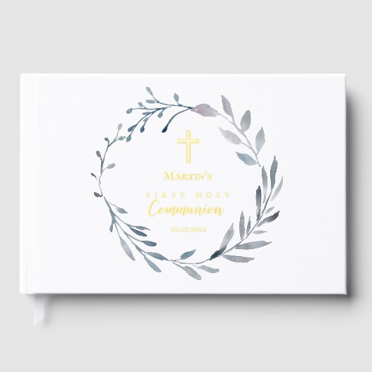 ファースト・ホリー・コミュニオンブルーリース ゲストブック (正面)