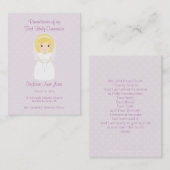 ファースト・ホリー・コミュニオンブロンド・ガール 名刺 (正面/裏面)