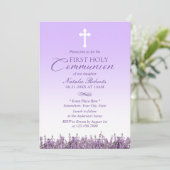 ファースト・ホリー・コミュニオンラベエレガントンダーフローラ 招待状 (スタンド正面)
