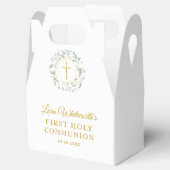 ファースト・ホリー・コミュニオンローレルガーランド金ゴールドスクリプト フェイバーボックス (オープン)