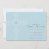 ファースト·ホリー·コミュニオン·招待状クロス、イニシャル 招待状 (正面)