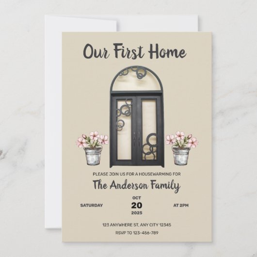 ファースト・ホームパーティの招待状 招待状 (正面)