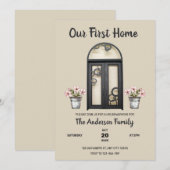 ファースト・ホームパーティの招待状 招待状 (正面/裏面)