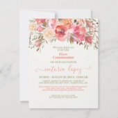 ファースト・ホーリーパーソナライズされたポートレート女子 招待状 (裏面)