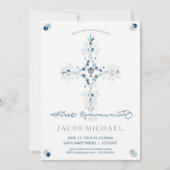 ファースト・ホーリー招待状少年の招待状カード 招待状 (正面)