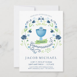 ファースト・ホーリー招待状少年の招待状カード 招待状