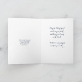 ファースト・ホーリー・コミュニオンブルー金ゴールドクロスボーイズの名前 カード (内部)