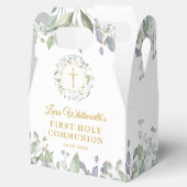 ファースト・ホーリー・コミュニオンローレルガーランド金ゴールドクロス フェイバーボックス (オープン)