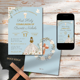 ファースト・ホーリー・コミュニオン招待状ボホ・チャリス 招待状