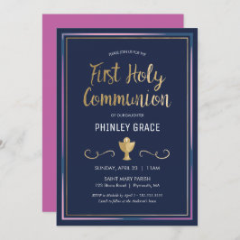 ファースト·ホーリー·コミュニオン·招待状-エレガント、シンプル 招待状