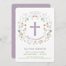 ファースト・ホーリー・コミューニオンガールカスタム招待状