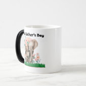 ファースト・マザーズデイかわいい象マグカップ モーフィングマグカップ (正面左)