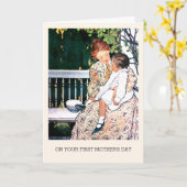 ファースト・マザーズデイヴィンテージアートカスタムカード カード (黄色い花)