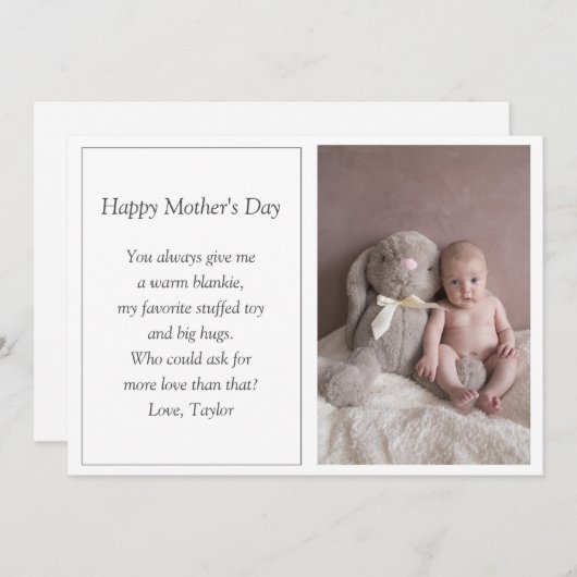 ファースト・マザーズデイ写真ホリデーカード シーズンカード (正面/裏面)