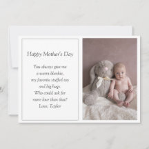 ファースト・マザーズデイ写真ホリデーカード