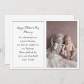 ファースト・マザーズデイ写真ホリデーカードfromベビー シーズンカード (正面/裏面)