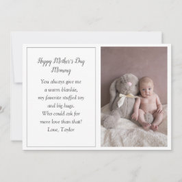 ファースト・マザーズデイ写真ホリデーカードfromベビー シーズンカード