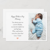 ファースト・マザーズデイ写真ホリデーカードfromベビー シーズンカード (正面/裏面)