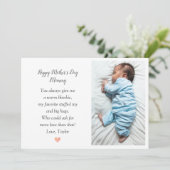 ファースト・マザーズデイ写真ホリデーカードfromベビー シーズンカード (スタンド正面)