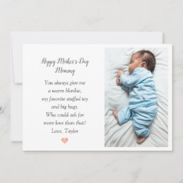 ファースト・マザーズデイ写真ホリデーカードfromベビー シーズンカード