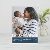 ファースト・マザーズデイ新しいママ写真 カード (スタンド正面)
