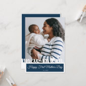 ファースト・マザーズデイ新しいママ写真 カード (正面/裏面インサイチュ)