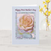 ファースト・マザーズデイ・カード・ウィズ・ピース・バラ カード (黄色い花)