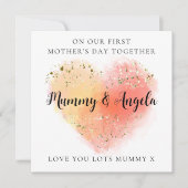 ファースト・マザーズデイ・フレンズ最高の金ゴールドオレンジハート シーズンカード (正面)