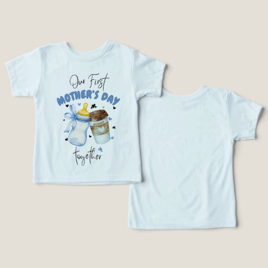 ファースト・マザーズ・デイシャツ2025 /ブルーマッチング服 (デザイン正面&裏面)