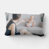 ファースト・マザーズ・デイ写真コラージュ・グリーン ランバークッション (裏面)