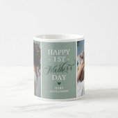 ファースト・マザーズ・デイ2フォトグリーン コーヒーマグカップ (中央)
