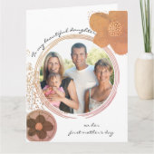 ファースト・マザーズ・デイ・アートの花の写真 カード (正面)