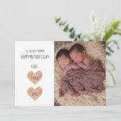 ファースト・マザーズ・デイ・ツインズ・フォト・ホリデー・カード シーズンカード (スタンド正面)