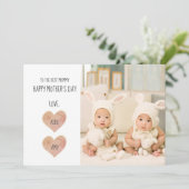 ファースト・マザーズ・デイ・ツインズ・フォト・ホリデー・カード シーズンカード (スタンド正面)