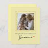 ファースト・マザーデイグリッター紙吹雪おばあちゃん写真 シーズンカード (正面/裏面)