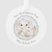 ファースト・マザー・デイ・ボーイ・ゾウパーソナライズされたズ オーナメント (正面)