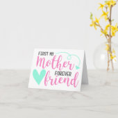 ファースト・マザー・フォーエバー・フレンド・グリーティンパーソナライズされたグ カード (黄色い花)