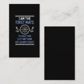 ファースト·メイおもしろいト·ジョーク·ナウティック·セイリング·ユーモア 名刺 (正面/裏面)