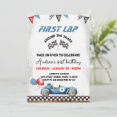ファースト ラップ、1歳の誕生日 招待状 (スタンド正面)