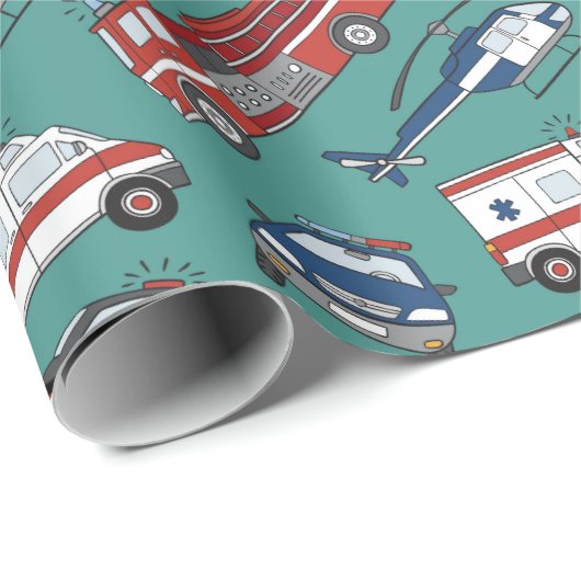ファースト・レスポンダー医療緊急誕生日 ラッピングペーパー (ロールコーナー)